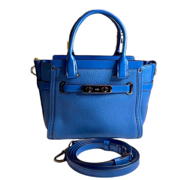 Coach swagger 21 Azure blue crossbody/shoulder leather bag - Picture 1 of 17
